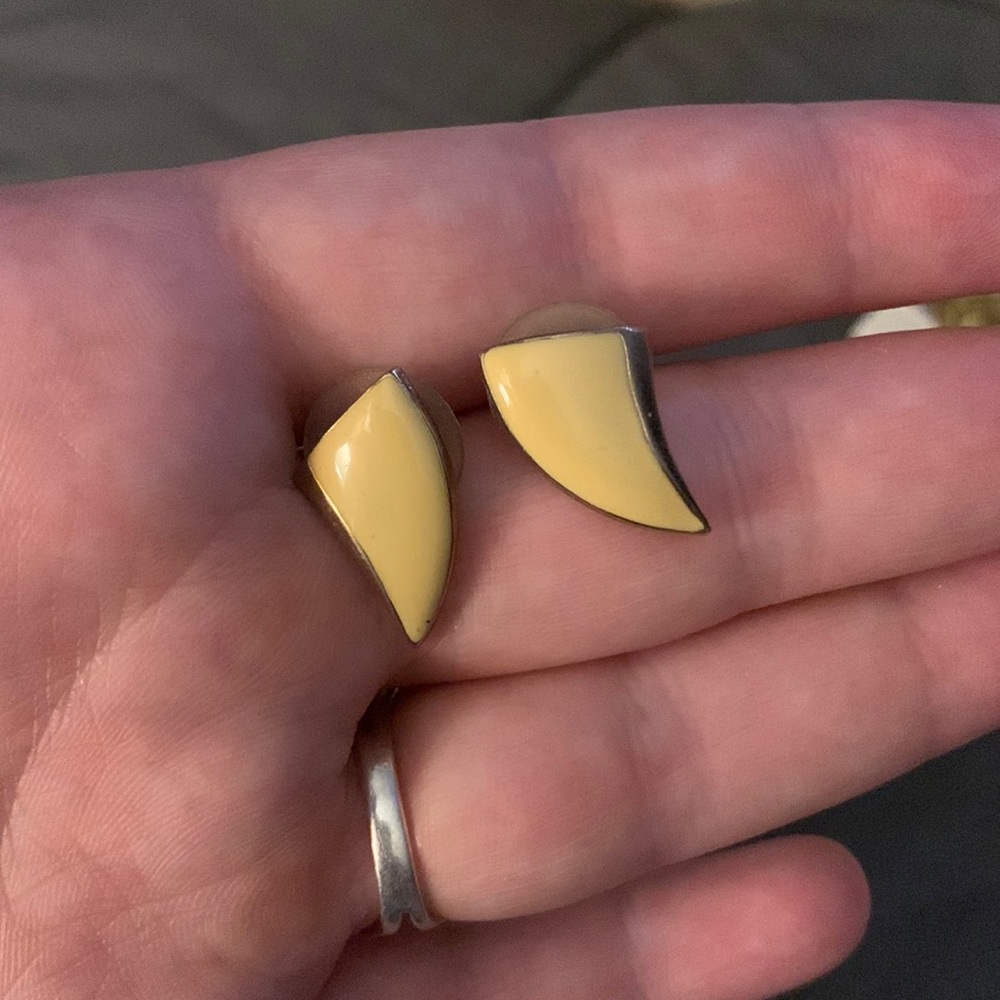 Yellow earrings